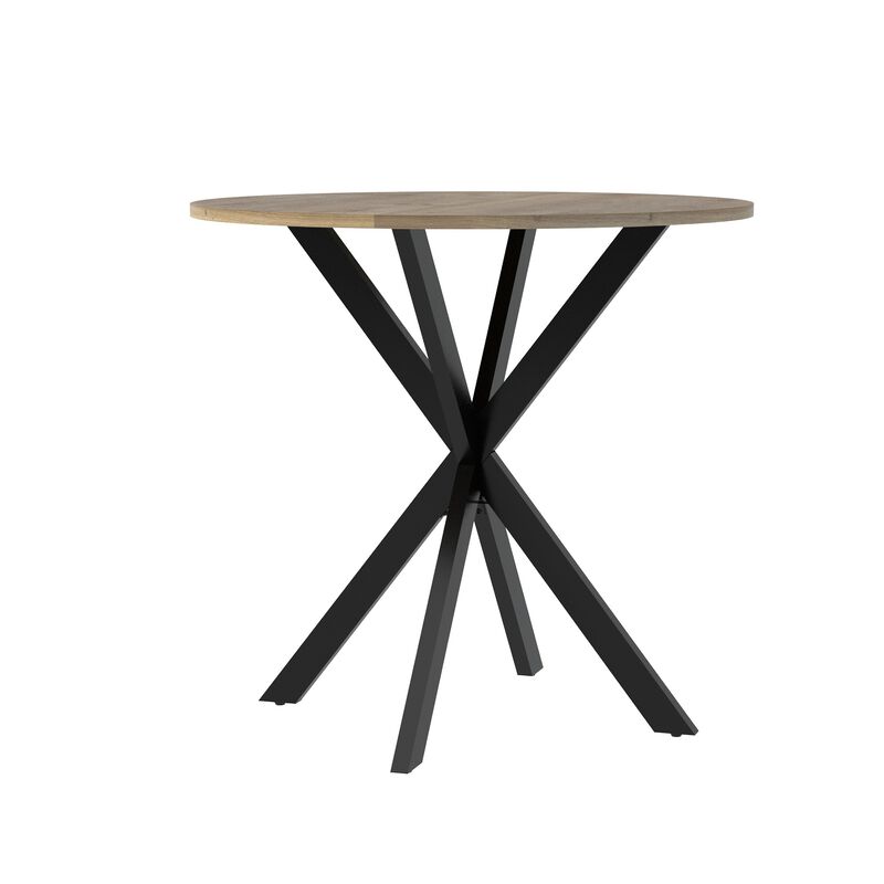 Quojof Modern Industrial Round Dining Table image number 7