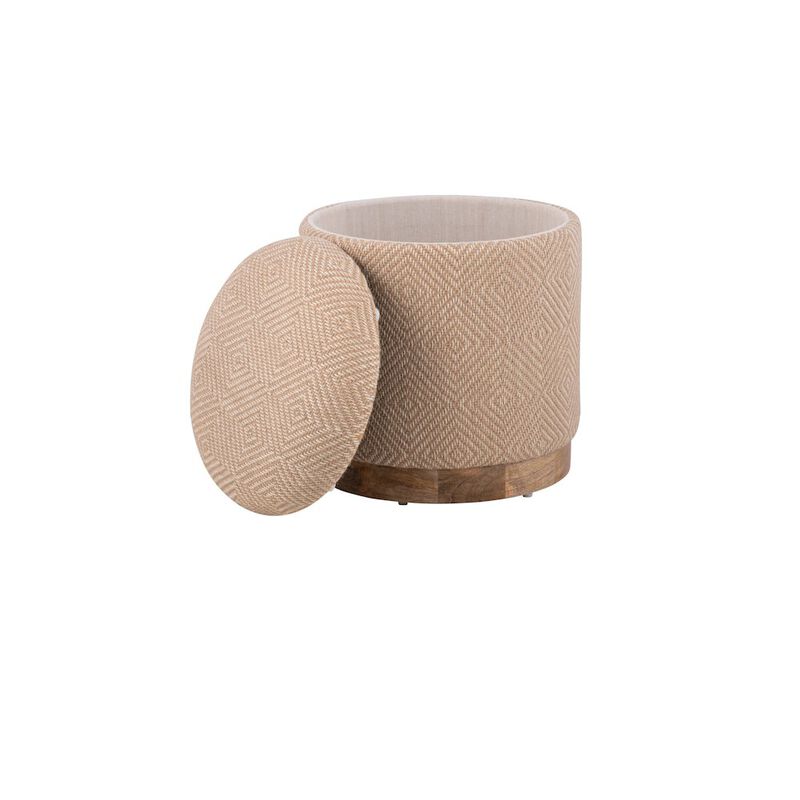 Carolina Chair & Table Handwoven Hesperus Diamond Juste Storage Ottoman