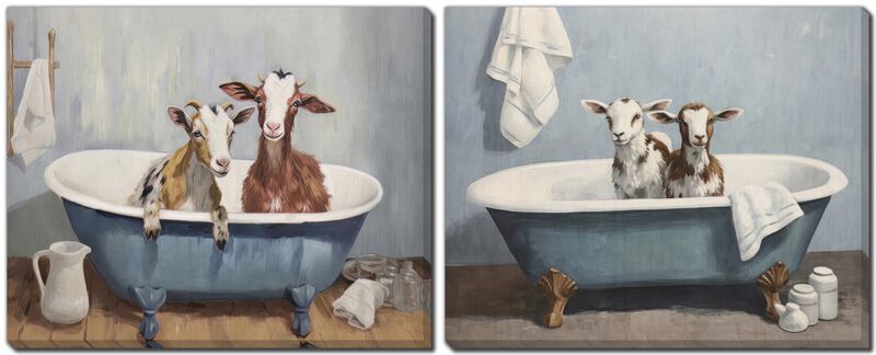 Bathtub Goats (Set of 2)
