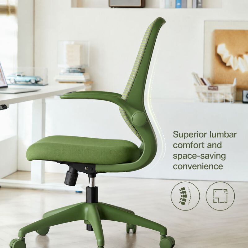 GOODSILO Ergonomic 350LBS Office Chair with Mesh Back, Molded Foam, Flip Armrests, Tilt and Height Adjustment for Home Office Use image number 4