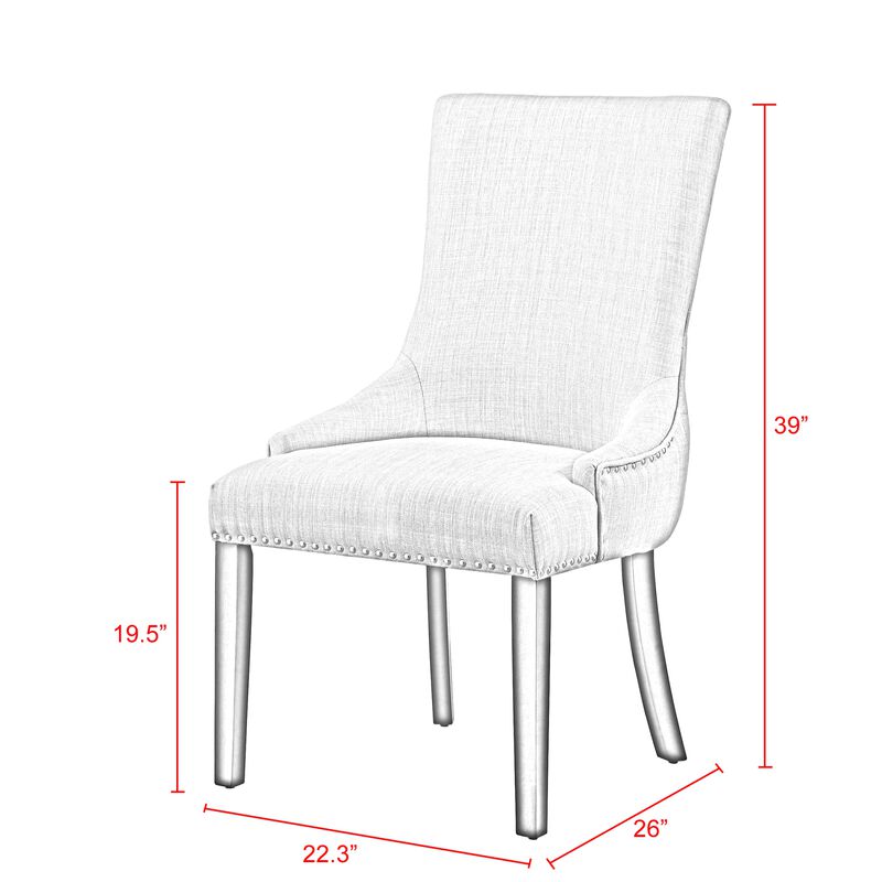 Inspired Home Calvin Dining Chair, Set of 2 image number 9