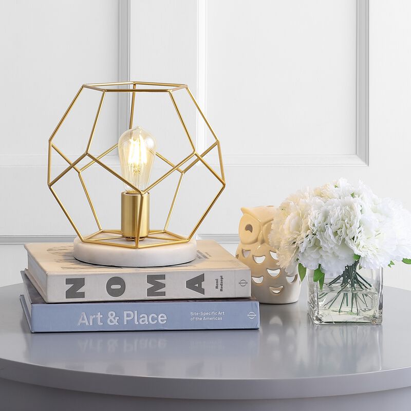 James Mid Century Glam Geometric LED Table Lamp