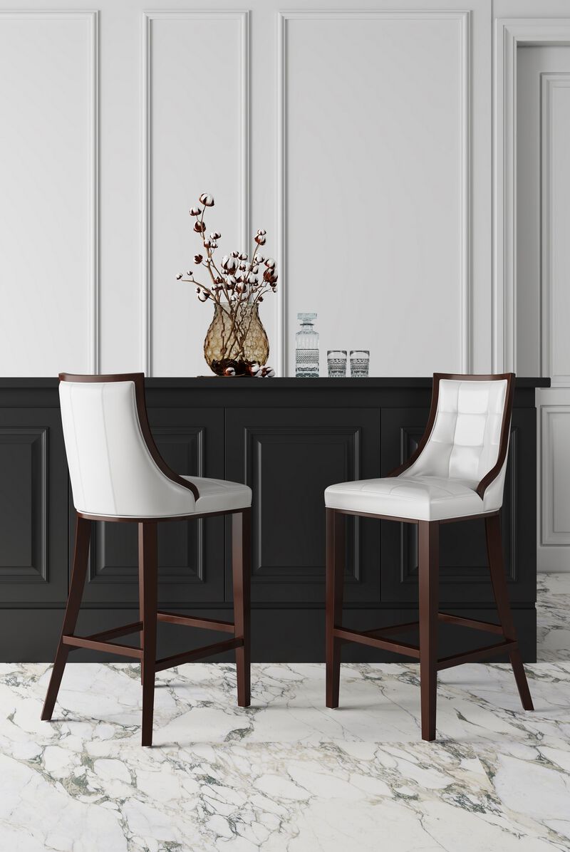Fifth Avenue White Barstools (Set of 2)