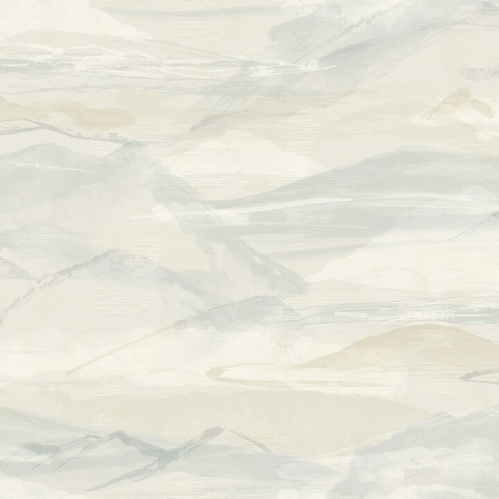 Bozeman Mountains Sky Blue Wallpaper (Set of 2)