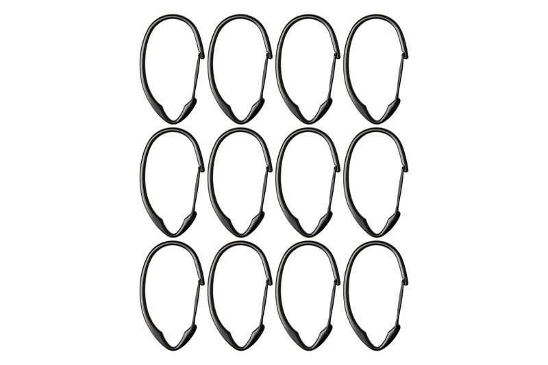 Rust-Proof Shower Curtain Hooks with Clasp Closure, Set of 12 image number 4