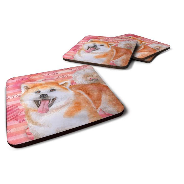 Caroline's Treasures Akita Love Decorative coasters, Multicolor