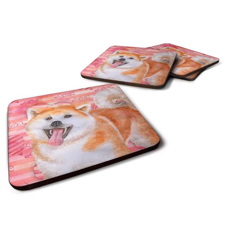 Caroline's Treasures Akita Love Decorative coasters, Multicolor