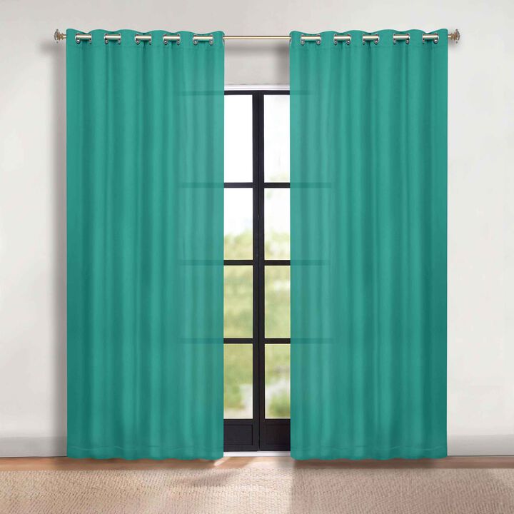 Modern Solid Blackout Curtain Panels Set of 2 Room Darkening Drapes
