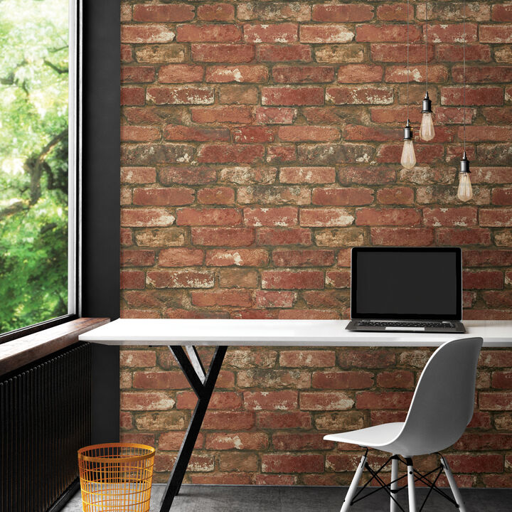 West End Red Brick Peel & Stick Wallpaper