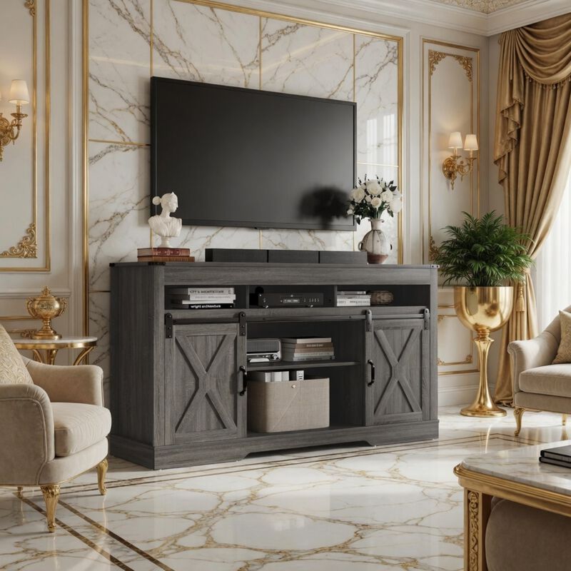 Felmol Farmhouse TV Stand image number 1