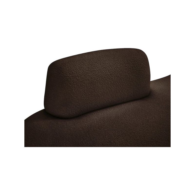 Meridian Furniture Argyle Brown Teddy Fabric Chaise/Loveseat