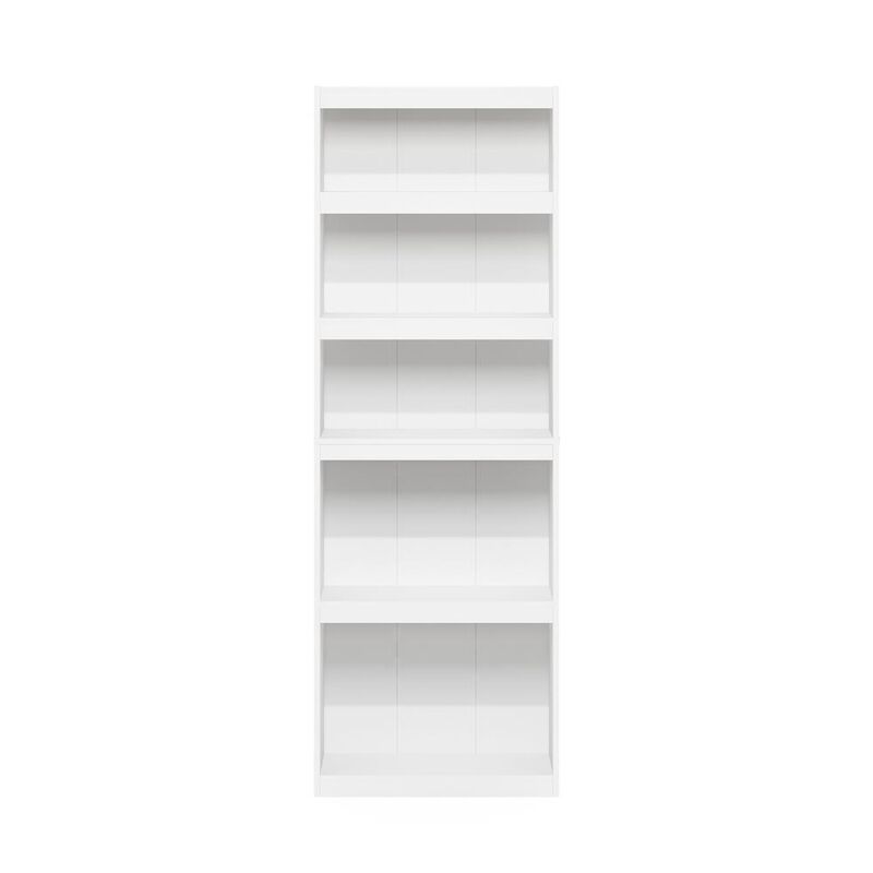 Furinno JAYA Enhanced Home 5-Tier Shelf Bookcase, White