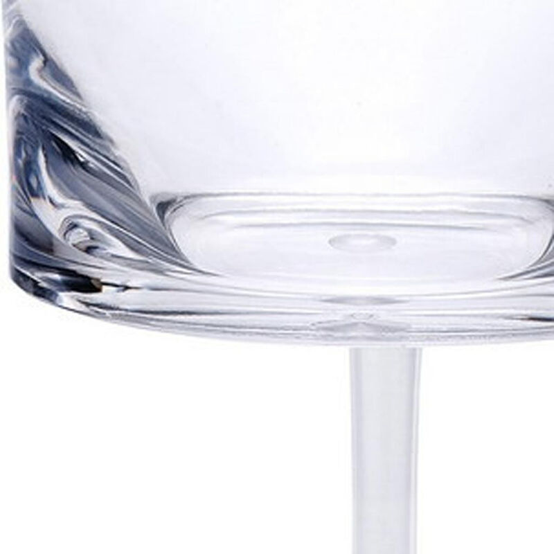 Acrylic Stemmed Wine Glass Set of 4 for Drinks and Entertaining