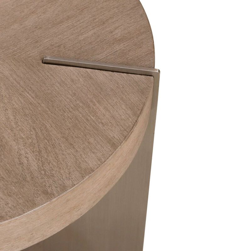 Liberty Furniture Harlow Living Room Chairside Table  - Sandstone & Satin Nickel image number 2