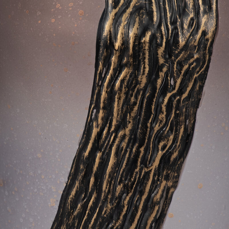 Glass 15" Metallic Detail Vase image number 4