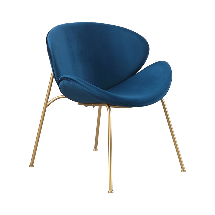 Velvet Dining Chairs, Upholstered Living Room Chairs with Gold Metal Legs