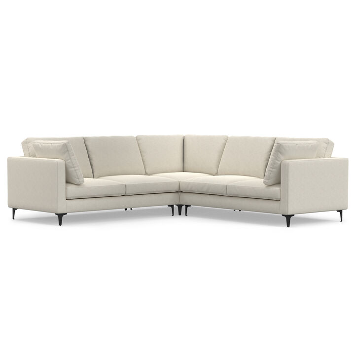 Ava Corner Sectional in Tightly Woven Performance Fabric