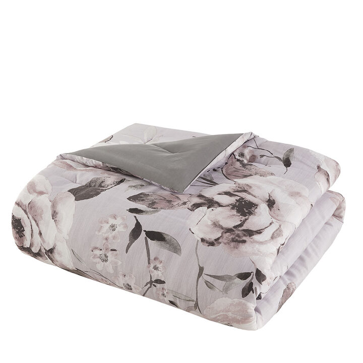 Gracie Mills 3-Piece Farmhouse Floral Printed Comforter Set