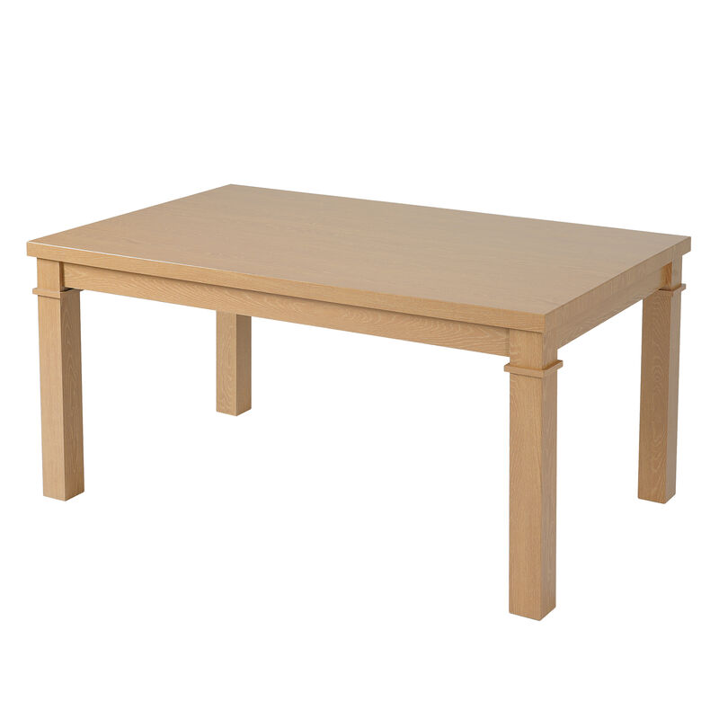 Merax 6-Piece Modern Dining Set, Rectangle Kitchen Table with 4 Upholstered Chairs & Bench