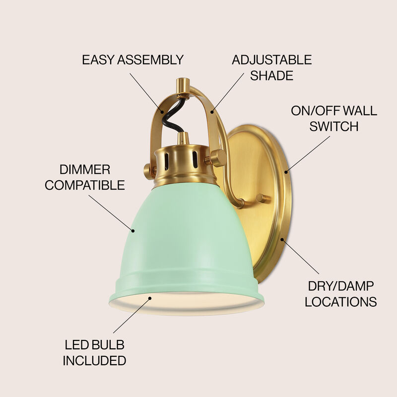 Phineas Adjustable Farmhouse Bohemian Iron LED Vanity Light