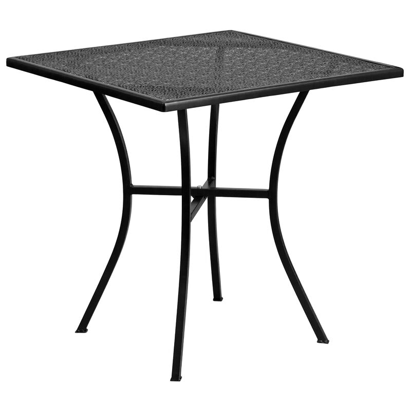 28SQ White Patio Table Set image number 3