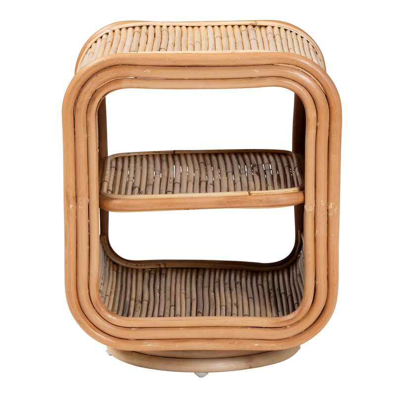 bali & pari Bethari Bohemian Natural Rattan Nightstand