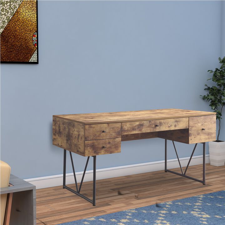 Voguish Style Writing Desk With 4 Drawers