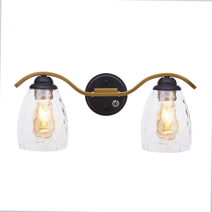 Heidi 2-Light Bathroom Vanity Wall Sconce Light with 3-Stage Touch Dimmer