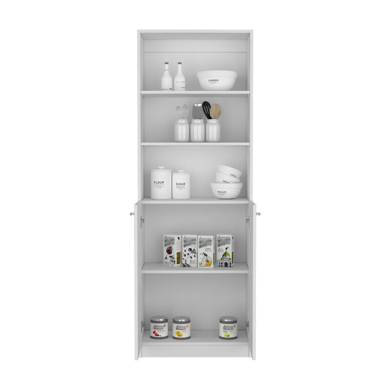Bookcase Dual-Door Benzoni, Office, White