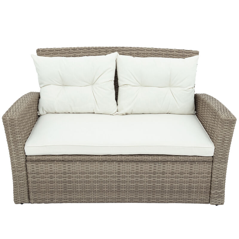 Streamdale 4-Piece Outdoor Wicker Conversation Set