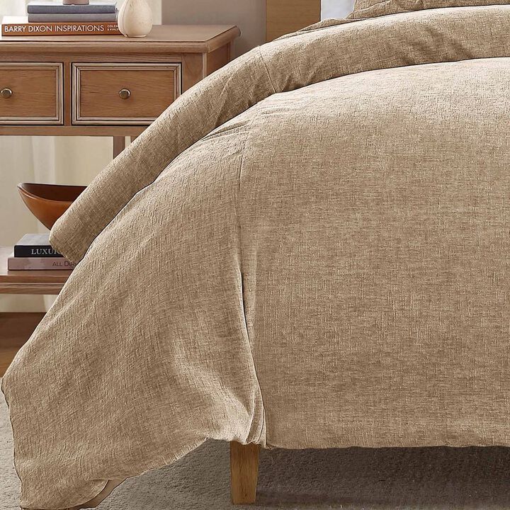 Beige Vintage Chenille 3 pc King