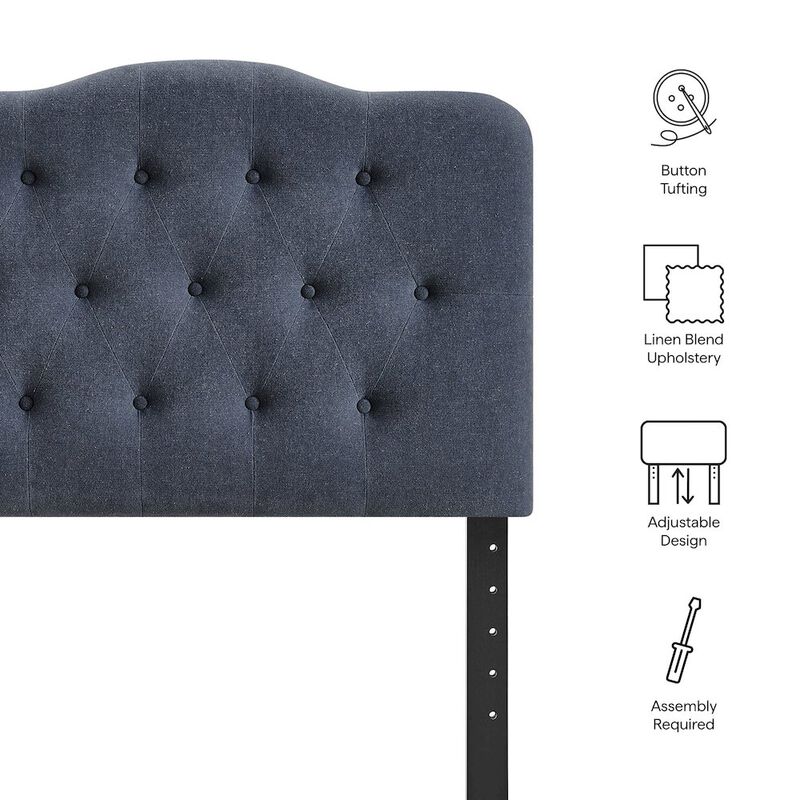 Annabel Premium Linen Blend Twin Headboard image number 1