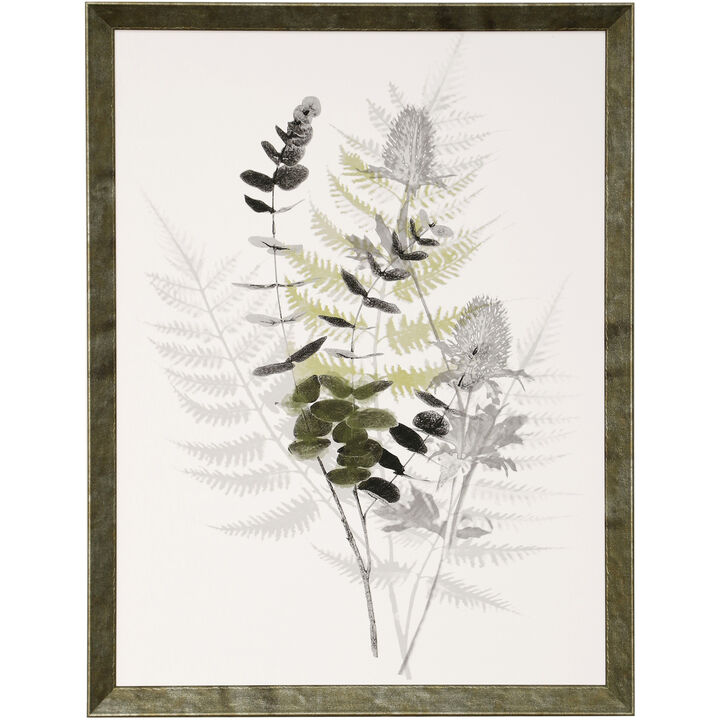 Wild Foliage Rustic Framed Print