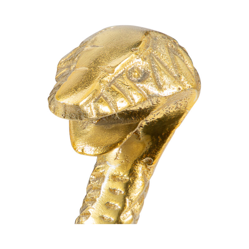 Metal 10"h Snake, Gold image number 4