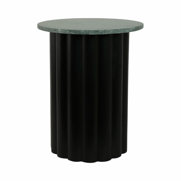 20" Large Ribbed Accent Table