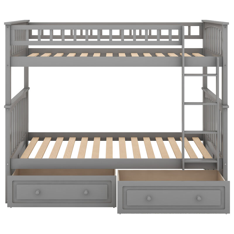 Merax Convertible Bunk Bed with 2 Drawers