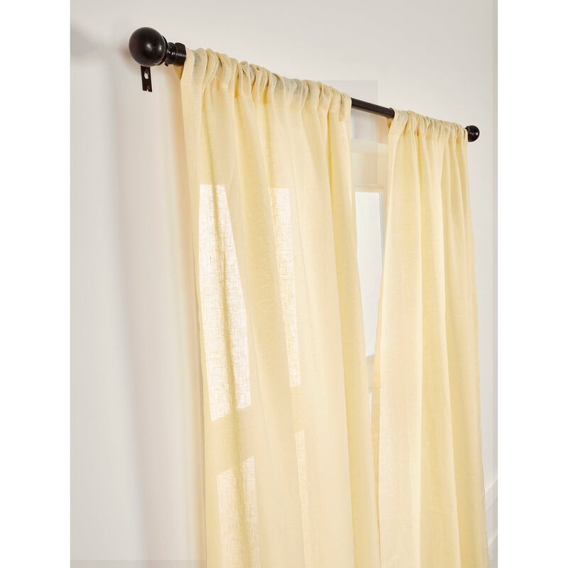 Solino Home 100% Pure Linen Curtain - Sheer Curtain