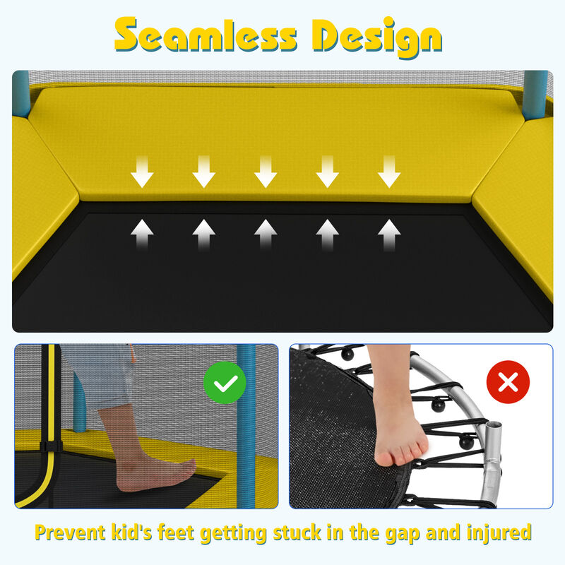 87.6" Children&rsquo;s Trampoline, Recreational Bouncer with Enclosure image number 5