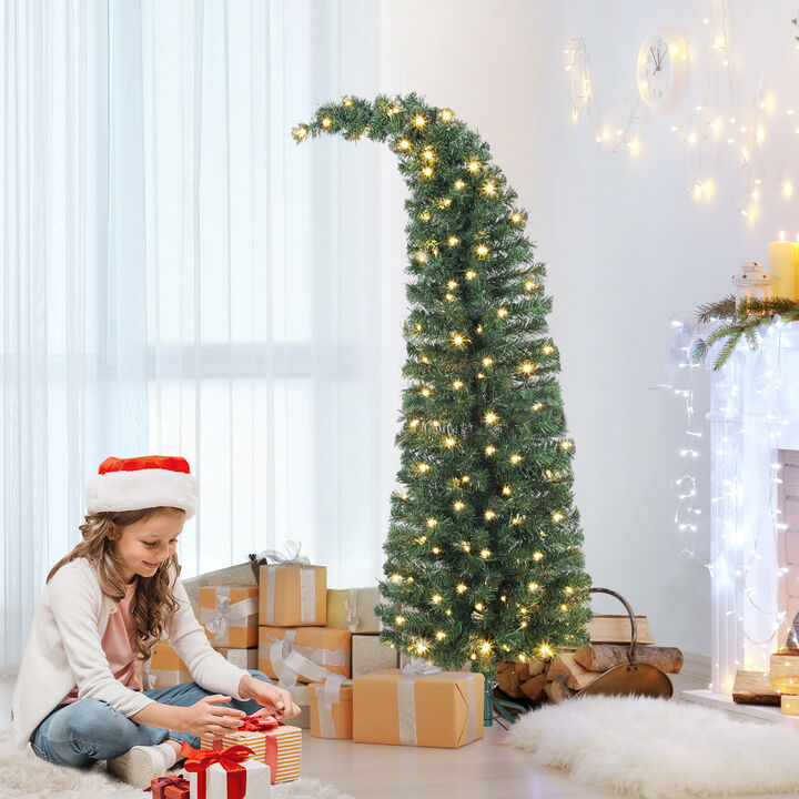 BreeBe 5 ft Prelit Christmas Tree with 100 LED Lights and Metal Stand