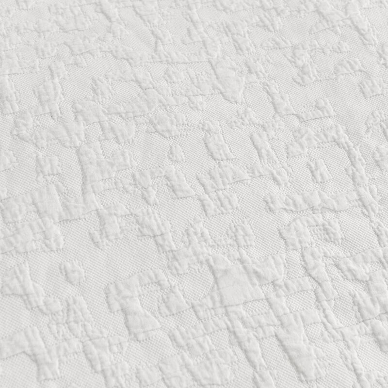 Porto White Twin Duvet Cover Set image number 7