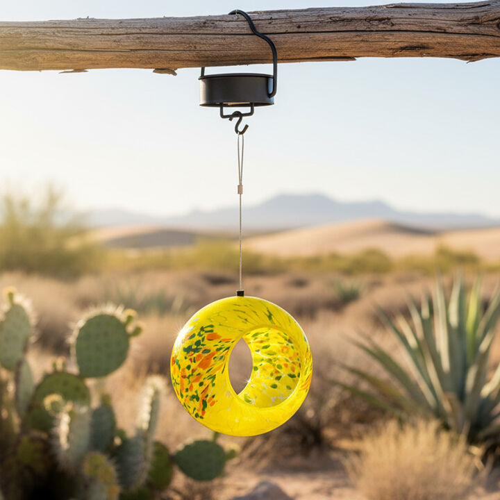 Glass Fly-Through Bird Feeder Solar