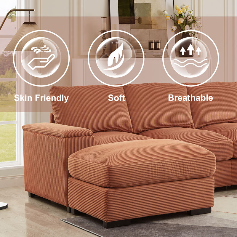 Monind U-Shaped Sectional Sofa image number 4