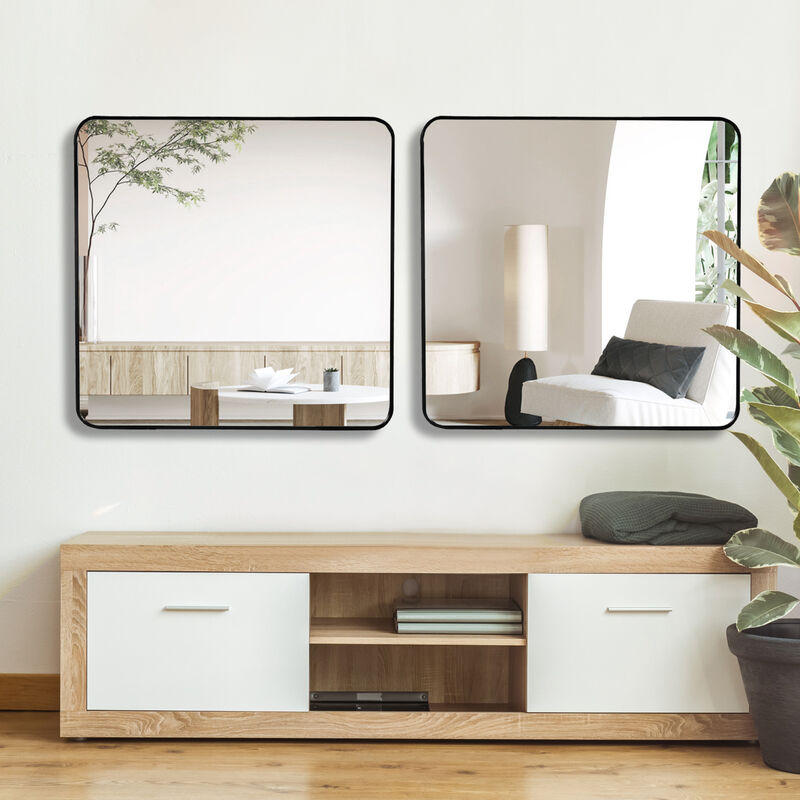 ELEMENT ACE Large Square Wall Mirror with Anti-Rust Aluminum Frame image number 4