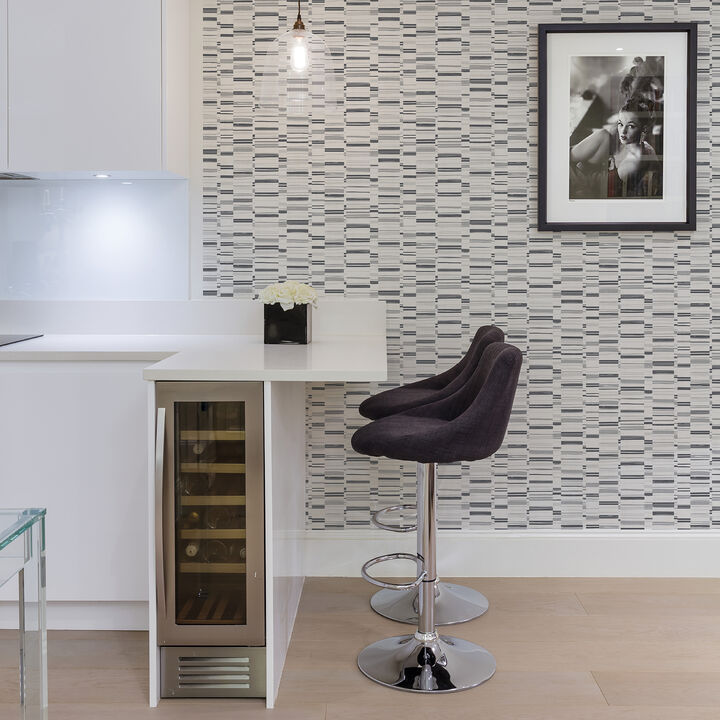 Fresnaye Black Linen Stripe Wallpaper