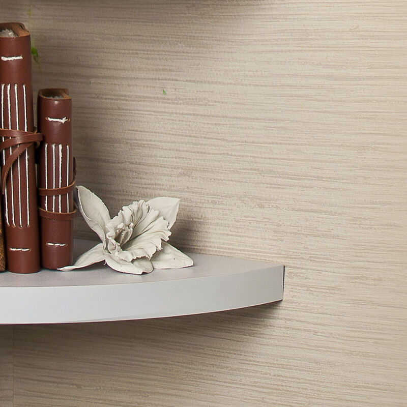 Laminate Corner Radial Shelves (Set of 2)