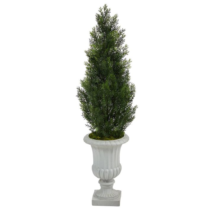 Nearly Natural 46-in Cedar Pine Tree in Urn UV Resistant (Indoor/Outdoor)