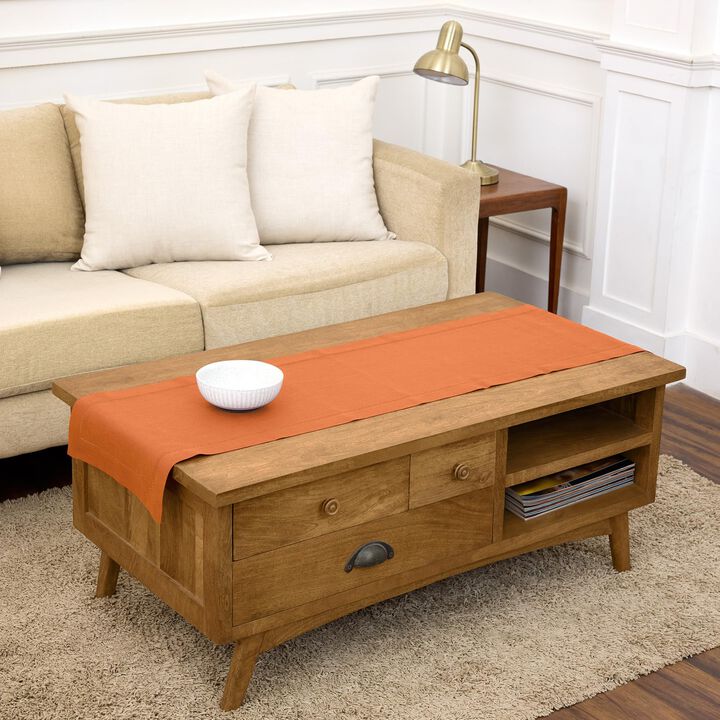 Linen Table Runner - Classic Hemstitch