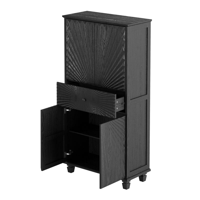 Pusard 64.5'' Tall Accent 4Door Cabinet image number 3