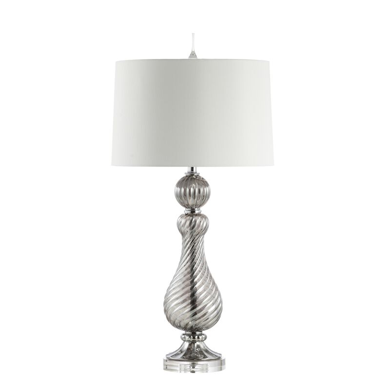 Murano Swirled Crystal/Glass LED Table Lamp