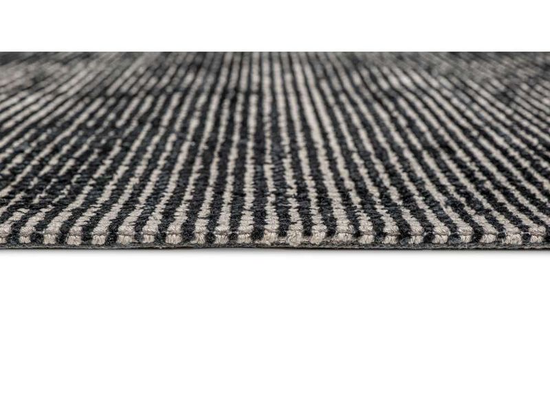 Jena Black and White Hand Loomed Cotton Rug
